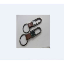 Custom Leather and Metal Key Ring Keychain (GZHy-KA-149)